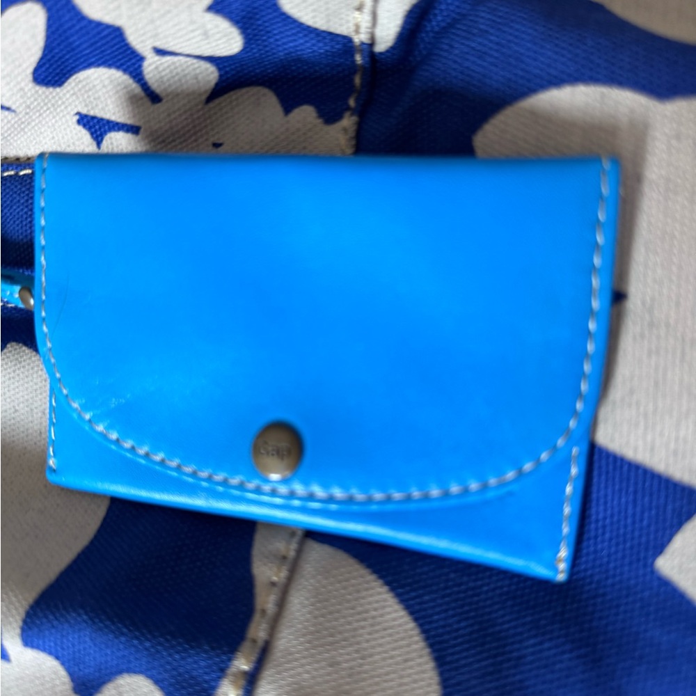 Gap Floral Blue And Cream Tote Bag View 5